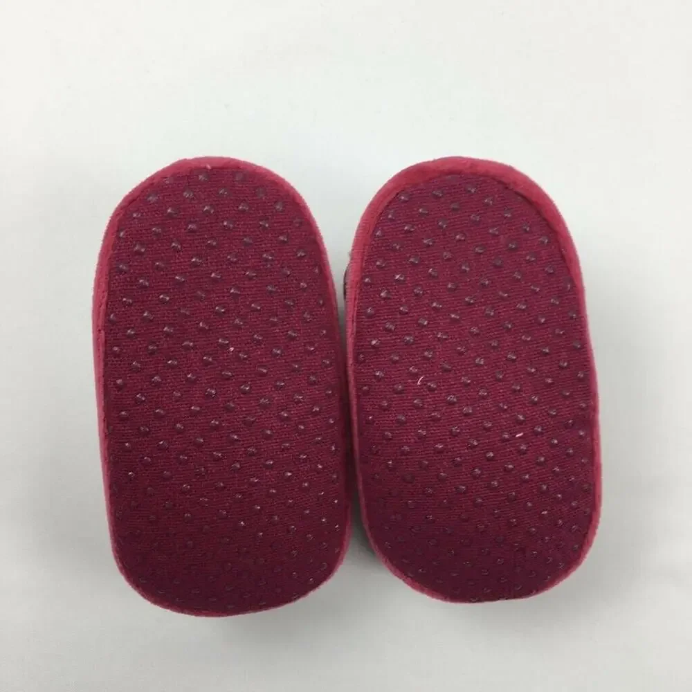 Comfy Feet Baby Boys Soft Soled First Slippers Red Gray Lace Up 0-9 Months